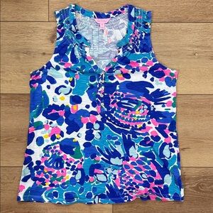 Lilly Pulitzer Essie Tank White Casa Marina